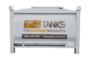 1000l block self bunded diesel tank front view