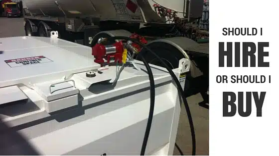 fuel storage tanks - hire or buy