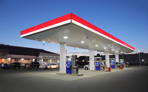 service station forecourt