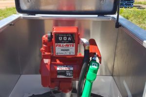 Pump box on top of 10000l farm tank - fillrite 230V AC pump with 800C Series meter