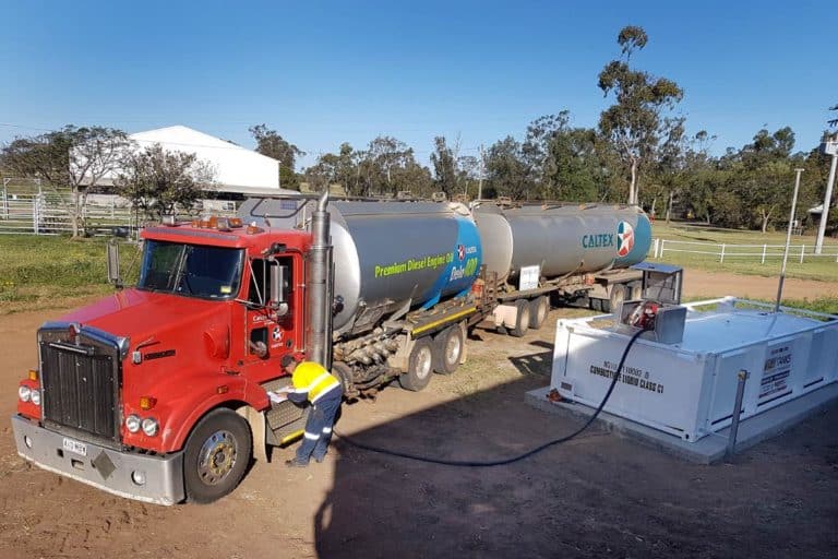 refueling of 10000 litre self bunded tank