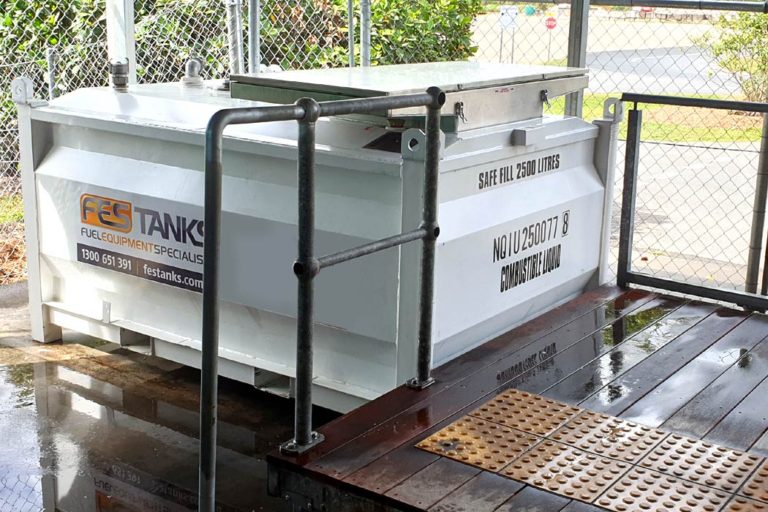 waste oil storage tanks-side