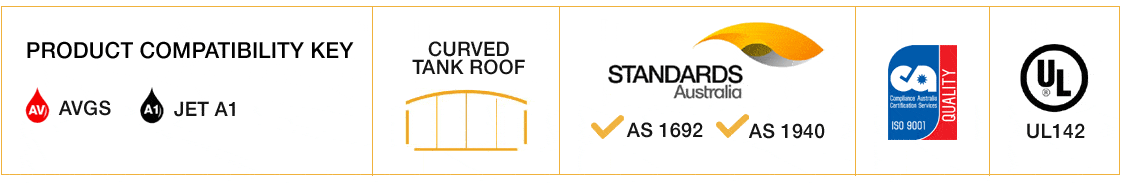 Aviation Fuel Tanks product compatibility key