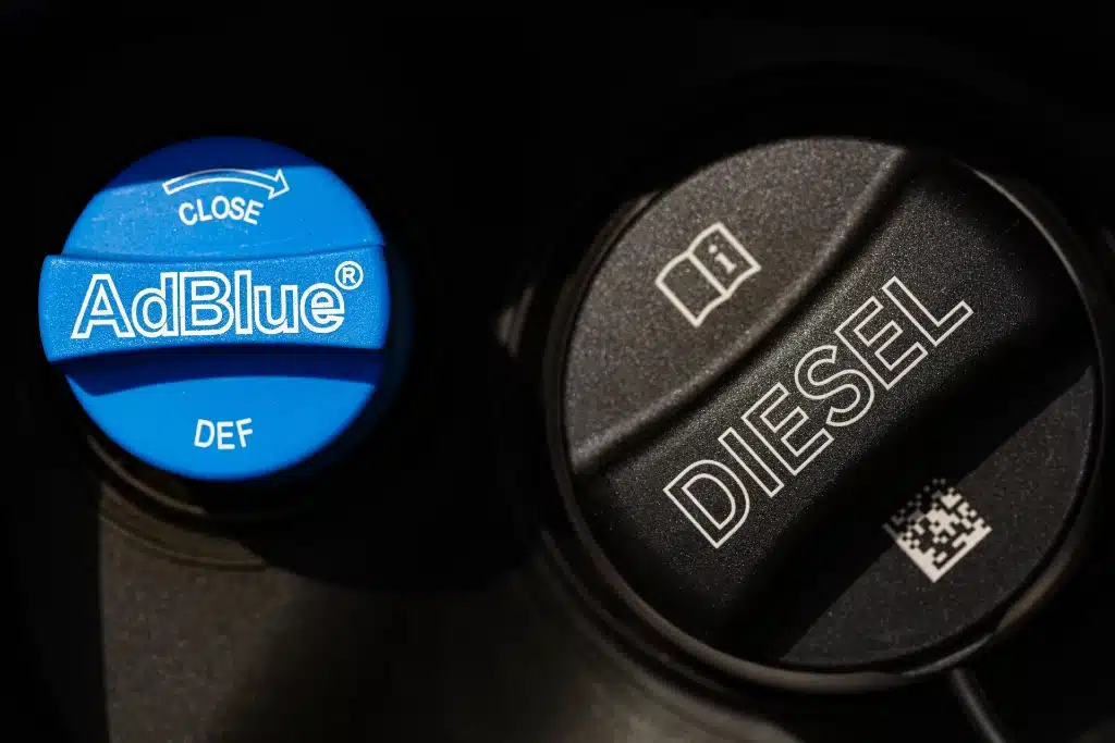 DEF and diesel fuel tank caps