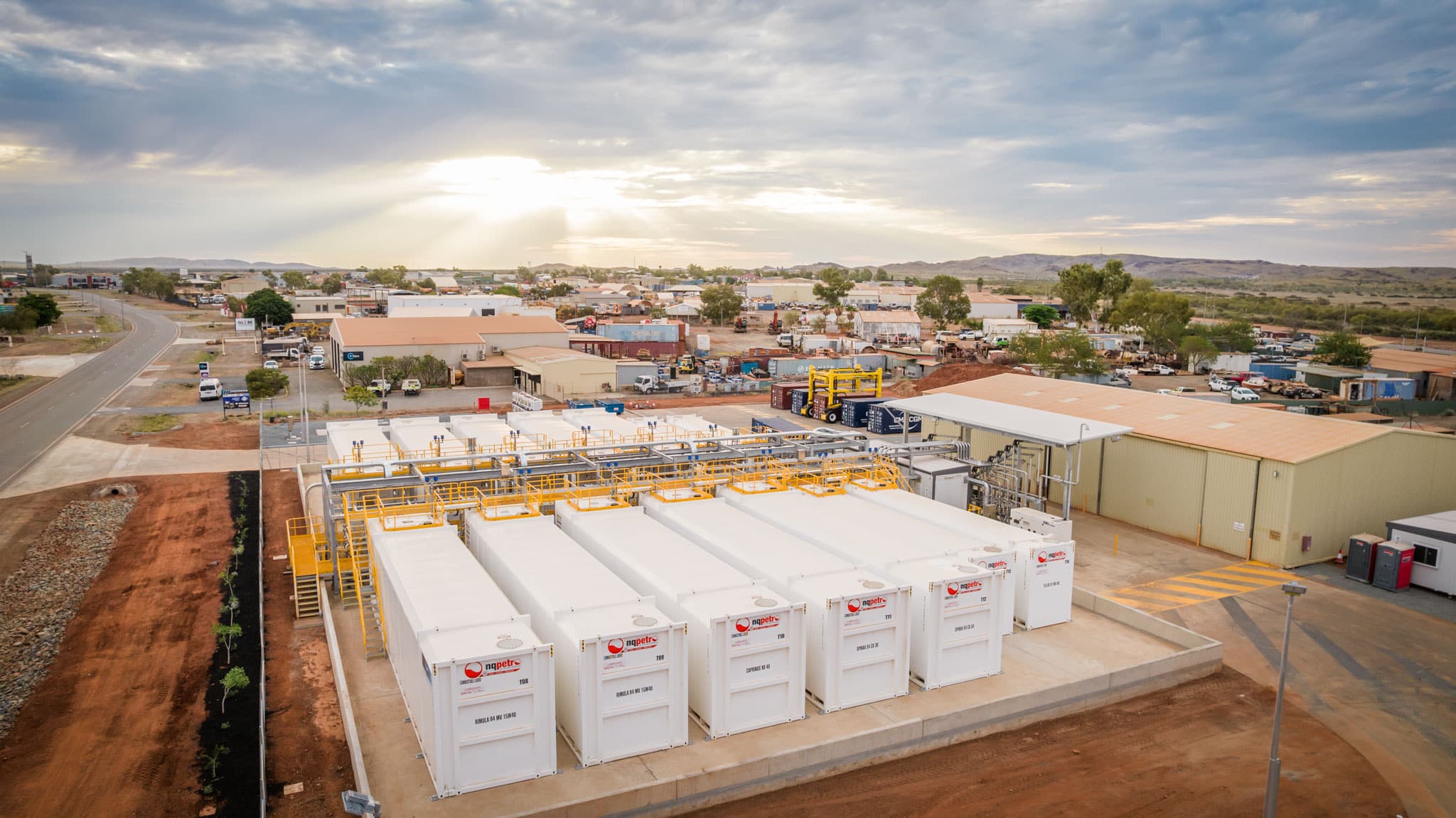Aerial Karratha Lubricants Facility