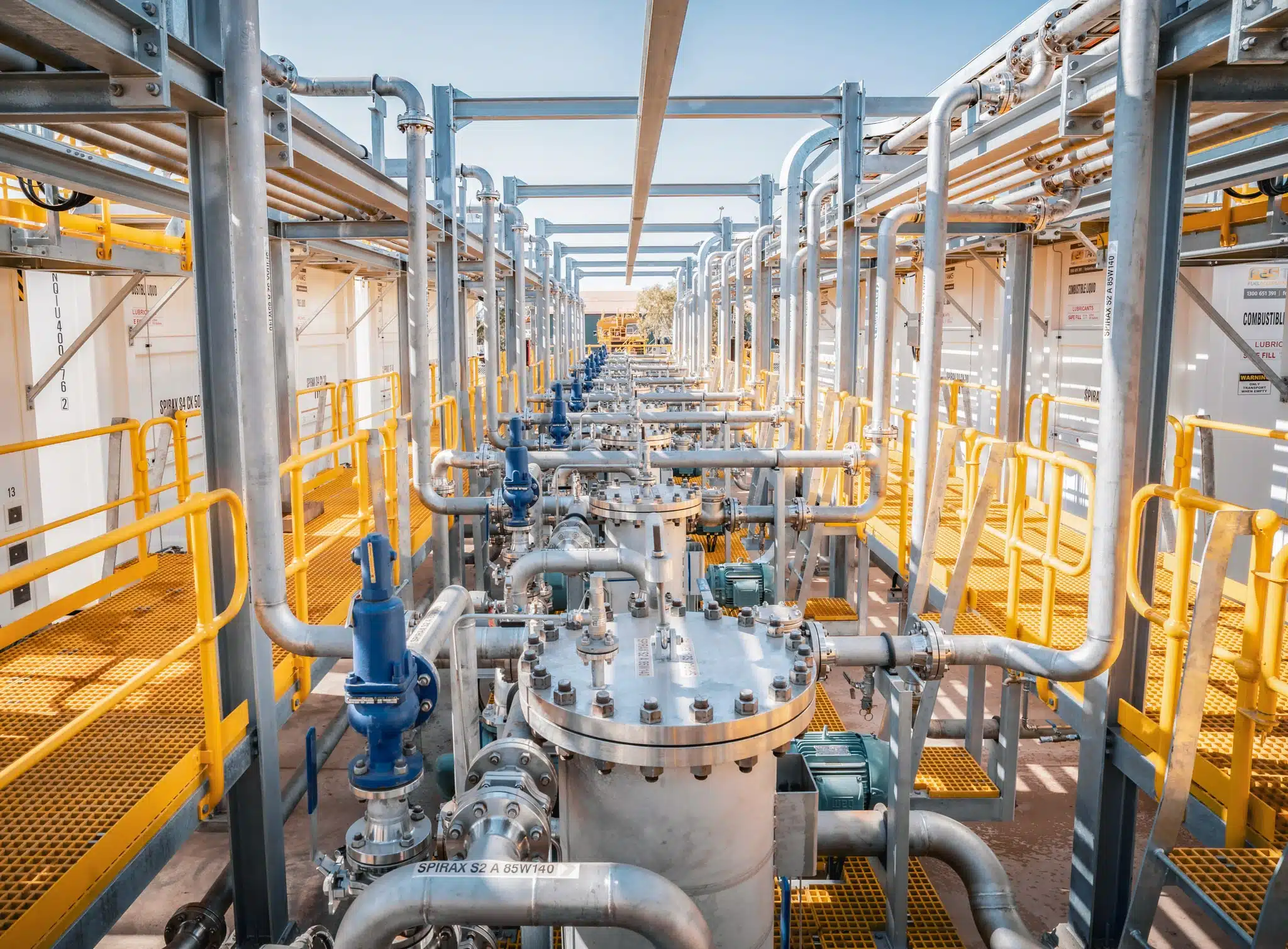 Pipework and filtration systems Karratha Lubricants Facility