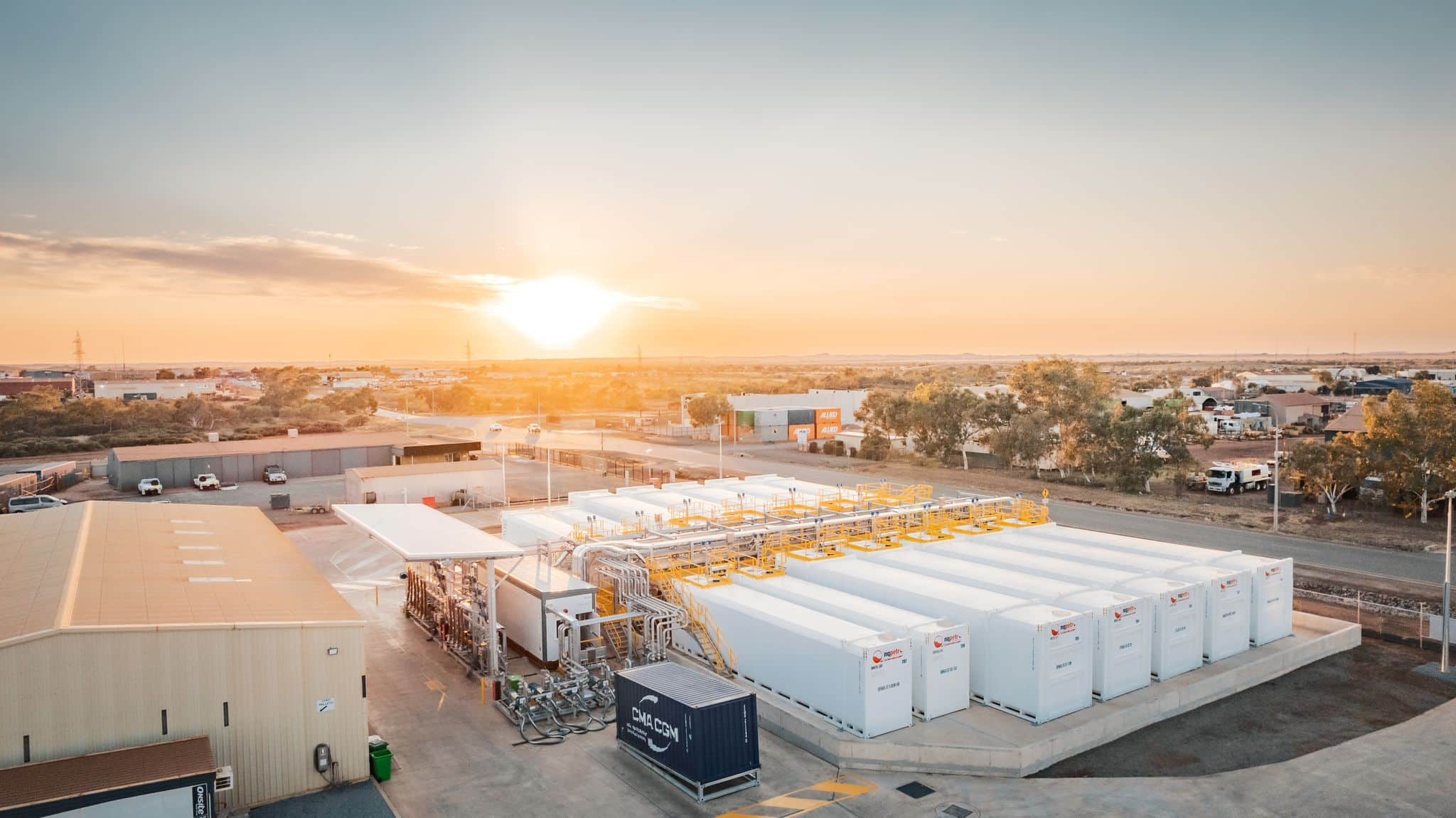 Viva Energy - Karratha Lubricants Facility | F.E.S Tanks - 2.4m lubricant tank farm at Sunrise