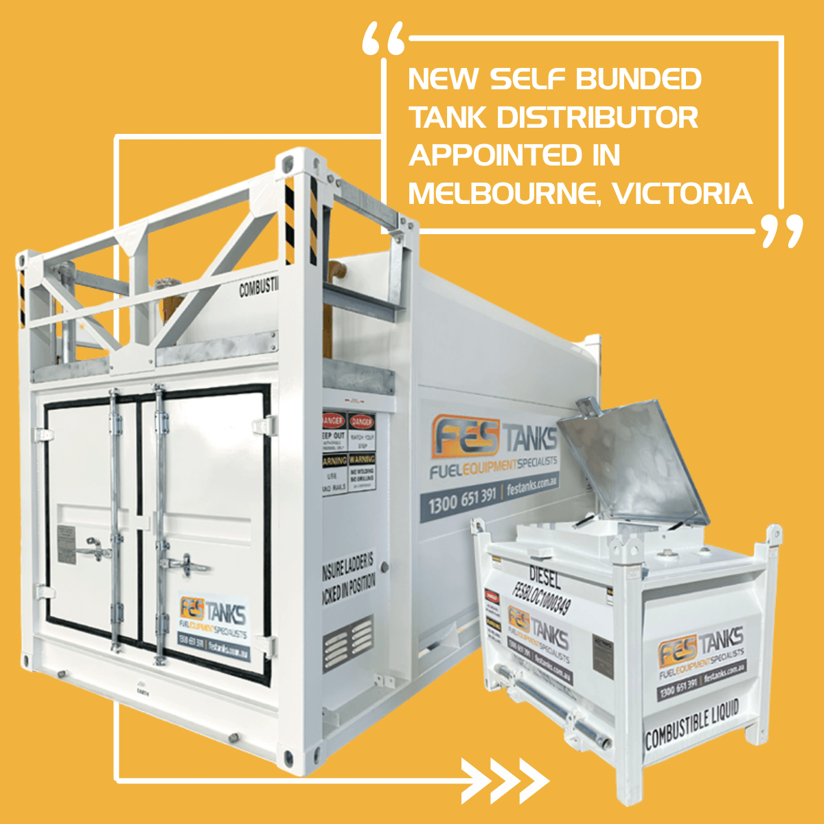 Press Release image - New self bunded tank distributor appointed in Melbourne, Victoria with 2 self bunded tanks