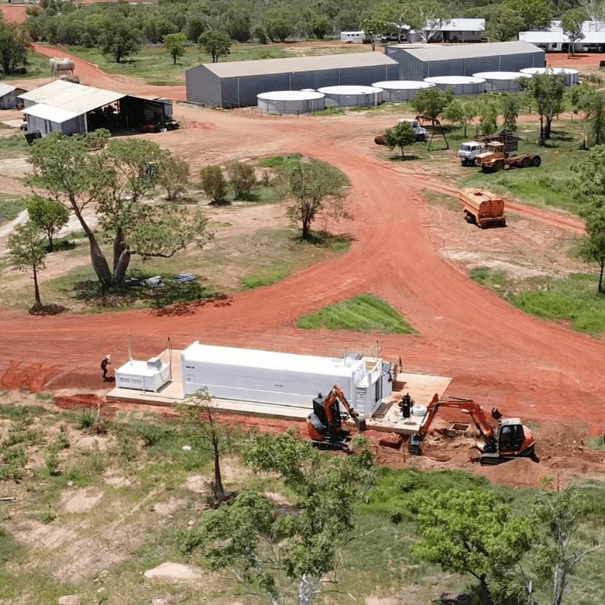 Bullo Station refuelling project. Fuel Tank installations